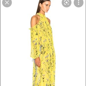 Self-Portrait Floral Printed Cold Shoulder Dress